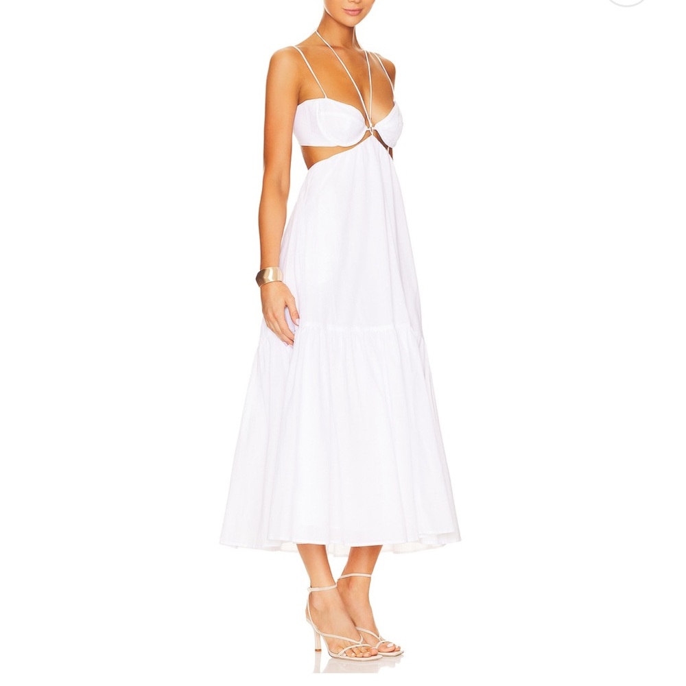 BARDOT - Adoni mesh midi dress in cornflower - size 6